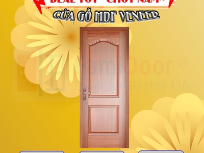 Cửa gỗ công nghiệp HDF veneer 3