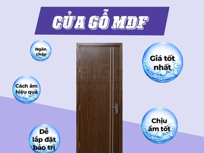 Cửa gỗ công nghiệp MDF Melamine 1
