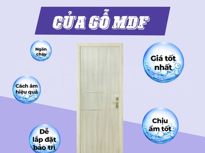 Cửa gỗ công nghiệp MDF Melamine 2