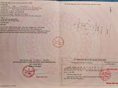 Cần bán đất phú chánh tân uyên cách đường huỳnh văn lũy 30m. 1.45 tỷ sổ hồng riêng, sang tên ngay. 0