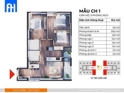 Quỹ căn đẹp tầng đẹp - the charm an hưng - liên hệ để nhận ưu đãi về giá bán 4