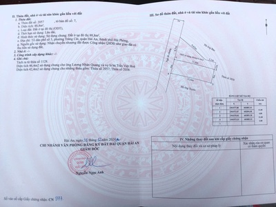 Đất Tràng Cát, đường Cát Linh cần bán lô 46,4m2 lô góc giá 1 Tỷ180tr. 0
