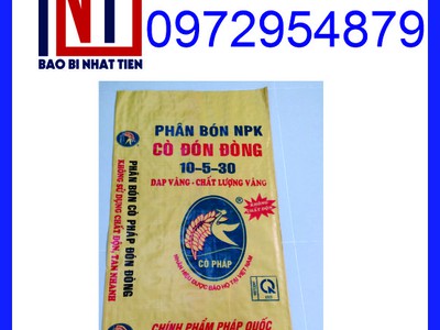 Bao bì đựng phân bón, cung cấp bao PP dệt đựng phân bón 10