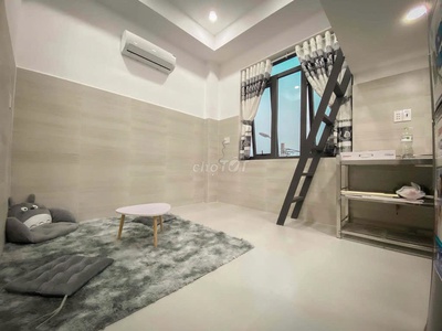 Cho thuê chdv  phòng   gác lửng full nội thất gần đh nguyễn tất thành, p.an phú đông 2