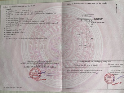  cần bán đất nền tại ấp 7, xã vị thuỷ, huyện vị thuỷ, tỉnh hậu giang. giá: 50 triệu/m ngang. 2