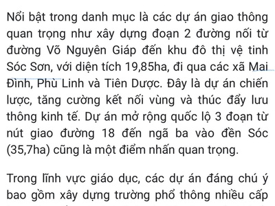 Bán đất 95m  full thổ cư - mai đình, sóc sơn. mặt tiền 5.95m nở hậu. giá 2.85 tỷ có thương lượng 0