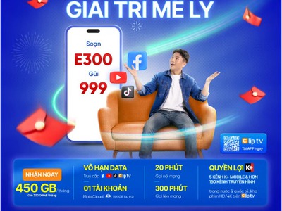 Đón xuân Ất Tỵ, giải trí mê ly với gói cước E300 MobiFone 0