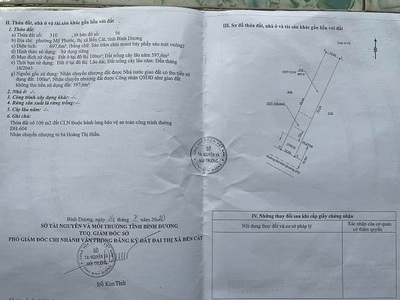 Chính chủ bán 697,6m2 đất tại phường mỹ phước, tp bến cát. 1