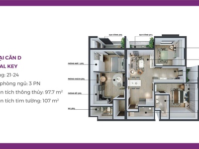 Căn hộ cao cấp 65m2 Mia Center Point giá chỉ 2 tỷ 7