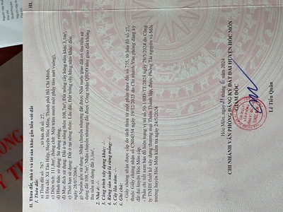 Chính chủ bán nhanh lô đất mặt tiền đường nhựa trung tâm hành chính xã tân hiệp , huyện hóc môn 2