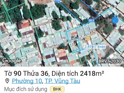 Cần bán đất mặt tiền đường 3 tháng 2 p.10 - tp.vũng tàu   gần bãi tắm long cung 1