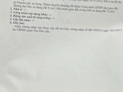 Chính chủ cần bán lô đất mặt tiền 80,7m2, 6,9 tỷ tại p trường thọ, thủ đức, tp hcm 4