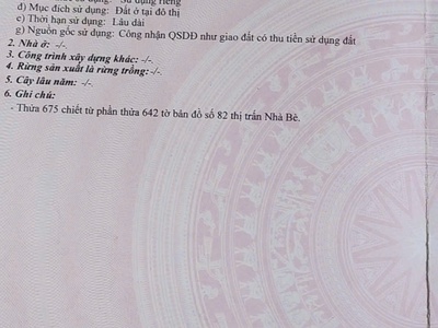 A hiển chính chủ cần bán nhanh đất tại  huỳnh tấn phát, nhà bè chỉ 4 tỷ 8 4