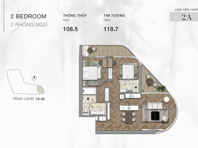 Ra mắt căn hộ 2PN NOBU RESIDENCES    Căn view đẹp tầng cao 5
