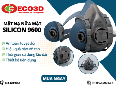 Mặt Nạ Phòng Độc Nửa Mặt Silicon 9600 Huguard   Bảo Vệ Hô Hấp Tối Ưu 0