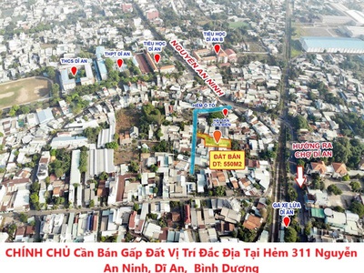 Chính chủ cần bán gấp đất vị trí đắc địa tại hẻm 311 nguyễn an ninh, dĩ an,  bình dương 0