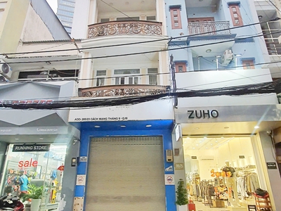 Cho thuê nhà mặt tiền đường 285 CMT8, Phường 12, Quận 10. 5 Tầng, DT 4x16 chỉ 40tr 0