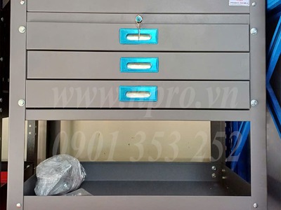 Xe đẩy đồ nghề loại 3 ngăn 4