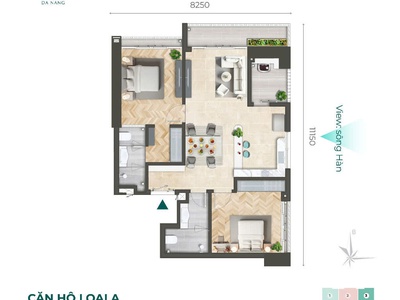 Bán căn hộ cao cấp Vista Residence, vị trí đắc địa trên tuyến đường huyết mạch Hải Châu - ĐN 3