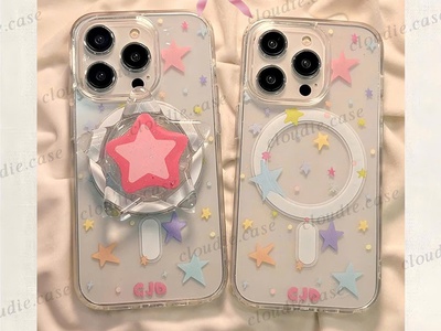 Ốp Lưng iPhone Trong Suốt Trang Trí Ngôi Sao Dễ Thương 0