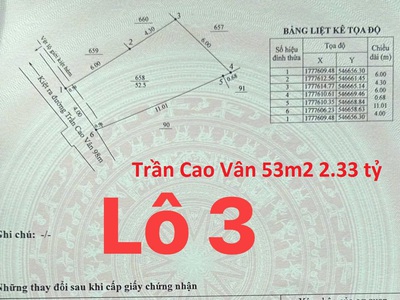 ♪ đất góc kiệt 2.5m cách trần cao vân 80m thông biển, 57m2, hơn 2 tỷ 2