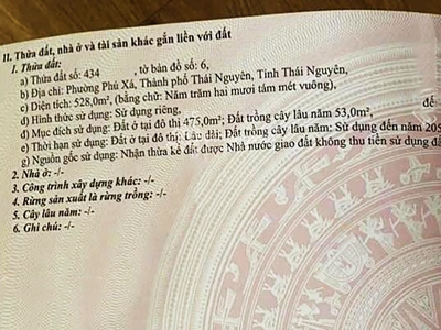 Chính chủ bán đất tặng nhà shr ngay đường 3/2-thái nguyên 3