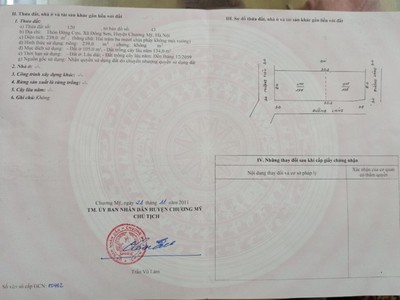 Cc gửi bán 239m2, chỉ 1x tr/m2, tại đông sơn, chương mỹ, hà nội, lô góc 3 thoáng, ô tô, giáp ql6 0