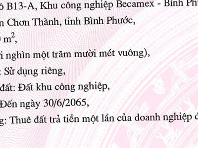 Cần bán đất tại Khu công nghiệp và Đô thị Becamex - Bình Phước, huyện Chơn Thành, tỉnh Bình Phước 3