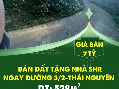 Bán đất tặng nhà shr ngay đường 3/2-thái nguyên. 0