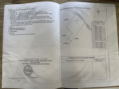 Cần bán gấp đất và nhà tại vĩnh hoà hưng bắc, gò quao, kiên giang  có 400m2 thổ cư . giá: 3tỷ350 3