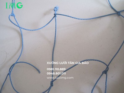 Lưới bao sân bóng đá ô 12cm, màu xanh, lưới hàng rào an toàn 2