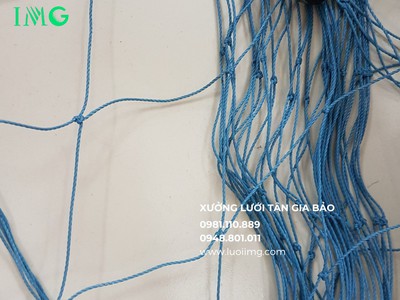 Lưới bao sân bóng đá ô 12cm, màu xanh, lưới hàng rào an toàn 1
