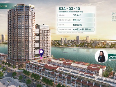 Căn hộ sân vườn 1PN View Biển, sông Hàn Sun Symphony giá gốc CĐT 0