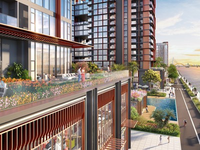 Căn hộ sân vườn 1PN View Biển, sông Hàn Sun Symphony giá gốc CĐT 2