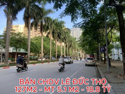 Bán tòa CHDV Lê Đức Thọ Nam Từ Liê,   127m2 - MT 5.1M DT 90 TR/tháng giá 18.8 TỶ 0