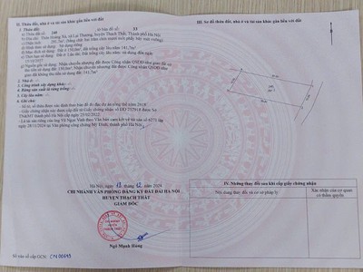 Đất chính chủ - giá tốt - vị trí đẹp tại lại thượng, thạch thất, hn 0