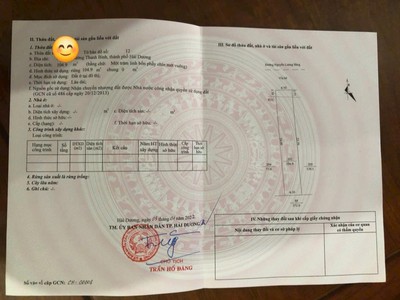 Bán đất mặt đường đôi Nguyễn Lương Bằng, ph Thanh Bình, TP HD, 104.9m2, mt 4.1m, KD 2