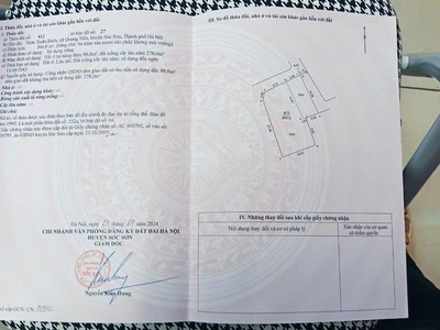 Bán đất thổ cư chính chủ góc 2mt shr trung tâm quang tiến-sóc sơn 3