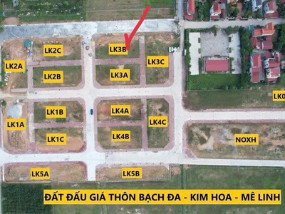 Bán lô đất tại khu đấu giá thôn bạch đa, kim hoa, mê linh, hà nội 3