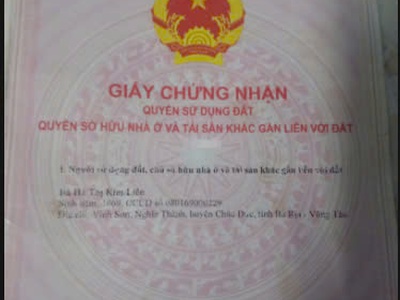 Bán đất tại Long Phước, Bà Rịa, Bà Rịa Vũng Tàu, giá ưu đãi 5.35 tỷ diện tích 916.8 m2 0