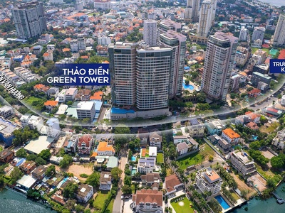 Bán penhouse thảo điền green nguyễn  văn hưởng thảo điền 400m2 cạnh ga metro vincom chỉ 230 triệu/m2 0
