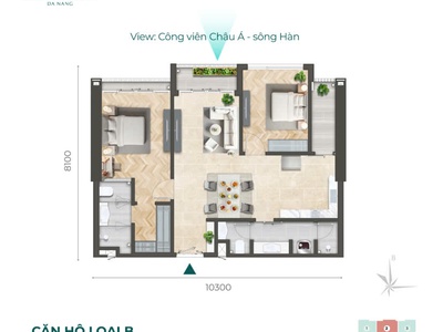 Vista Residence - 60tr/m2 - 0328511311 - Căn hộ 2PN Vị trí vàng tại trung tâm thành phố Đà Nẵng 1