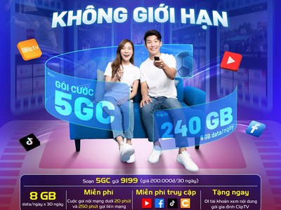 Giải trí không giới hạn cùng gói combo 5GC của MobiFone 0