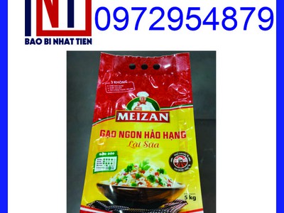 Cung cấp túi PA/PE đựng gạo 5kg, bao bì gạo 5kg hút chân không 5