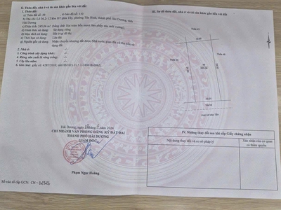 Bán lô đất biệt thự mặt phố Võ Văn Tần, ph Tân Bình, TP HD, 245.06m2, mt 10m, view sông 4