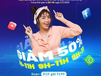 MobiFone tung deal giảm 50 giá gói cước D25 ngày 03/03 0