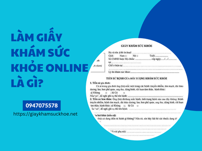 Làm giấy khám sức khỏe online tại Giaykhamsuckhoe 0