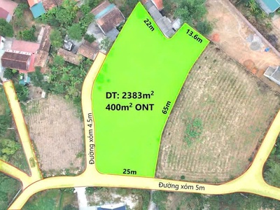 Cơ hội đầu tư - bán lô đất đẹp tại đồng tĩnh, tam dương, vĩnh phúc  diện tích: 2.383m   diện tích 0