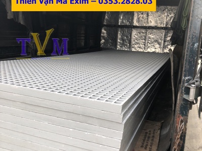 Tấm ốp sàn chống trượt frp màu vàng, tấm sàn grating nhiều màu 5