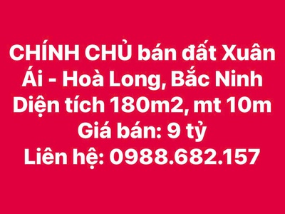 Chính chủ cần bán đất tại bắc ninh 1